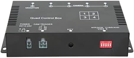 Caixa de controle da câmera traseira, divisor de vídeo de 4 canais 1080p AHD DC12V 24V Câmera de vídeo Câmera Switch