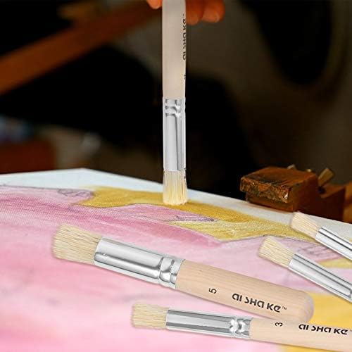 Favomoto Stêncil suprimentos pintando Bristle Art Wood Modelo Natural Handle Handdine tinta tinta artesanato de madeira Diy Fazendo
