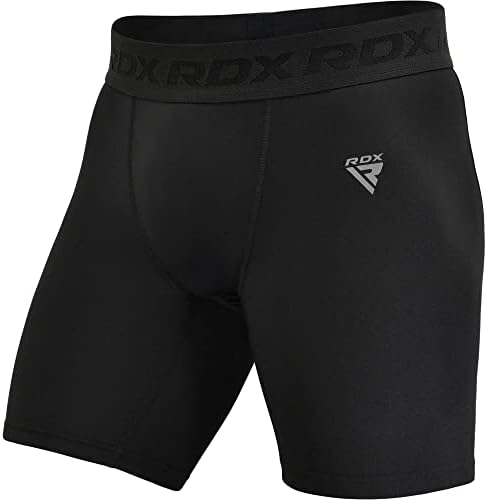 Shorts de compressão RDX Men Men Ultra Treatable Streathable BasElayer Sports Athletic Sports, Spandex Activewear Roupher