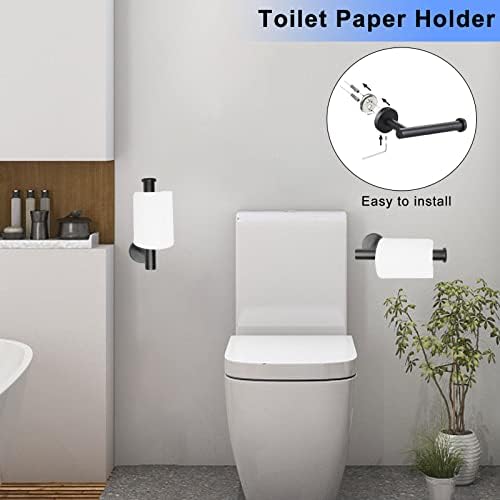 Cilee Matte Black Bonit Paper Solder, Rolo de papel do porta -tecidos do banheiro, SUS304 Solder de rolo de aço inoxidável