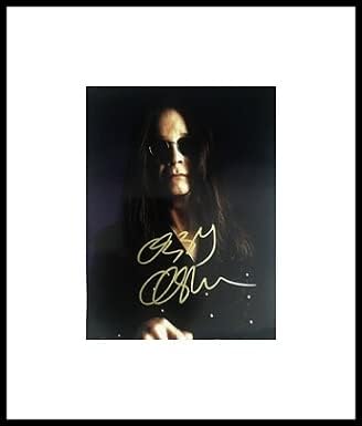Ozzy Osbourne emoldurado autograph com certificado de autenticidade