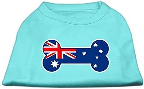 Mirage Pet Products Bone Flag Australian Flag Screen camisa, 3x-grande, azul