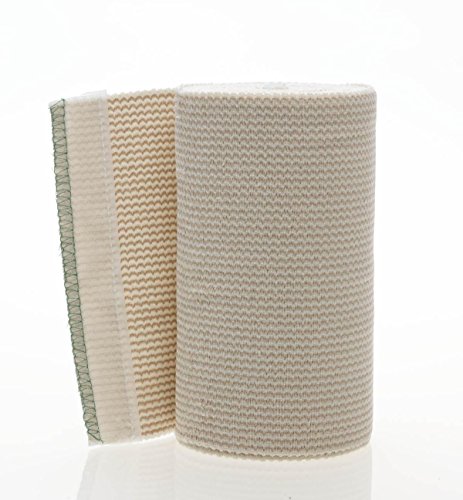 Medline Matrix Wrap Elastic Bandage com fechamento de gancho e loop, estéril, 4 x 10 m, branco/bege