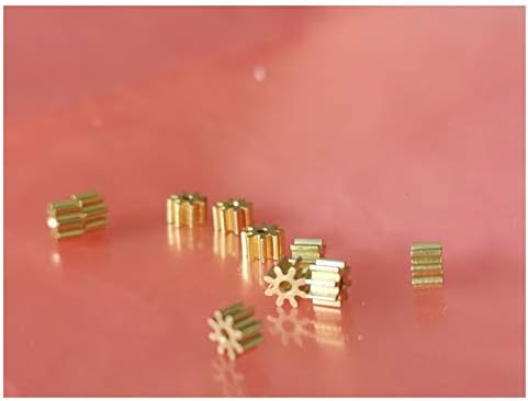 ZhengGuifang ZGF-BR 10PCS engrenagem de cobre 0,4m 8t 0,98mm 1mm 1,48 mm de 1,5 mm de diâmetro de diâmetro em engrenagens de latão