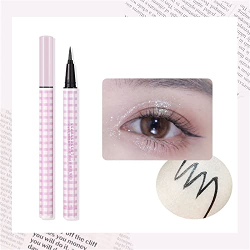 Vefsu Eye Star Pearl Eyeliner caneta secagem rápida suor impermeável durável e mancha de spray extremamente fino para pele seca