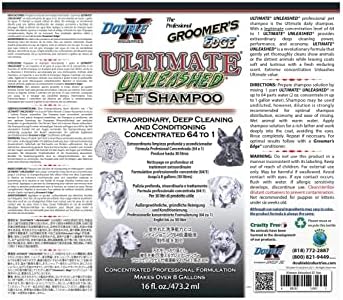 A borda do Groomer Ultimate Unleashed Professional Dog and Pet Shampoo | A fórmula ultra concentrada dilui 64: 1 | 128 fl oz