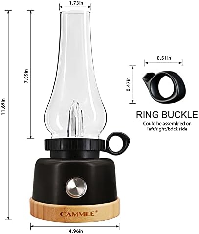 Cammile recarregável lâmpada de lâmpada de mesa portátil com 3 modos leves e bateria de 5000mAh, luzes noturnas diminuídas