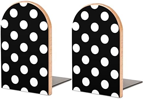 Big Polka Dot Pattern Small Wood Books suportes suportam prateleiras de serviço pesado não deslizantes Stand para
