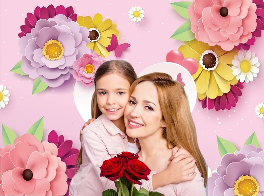 Chaiya 10x8ft Dia das Mães Antecedentes Pink Flor Flor Anterior