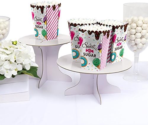 Sweet Shoppe - festa de aniversário de doces e padaria ou chá de bebê favorita caixas de tratamento de pipoca - conjunto de 12
