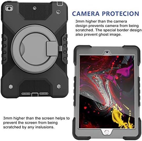 Caixa de capa de capa do PC para tablet CAIFENG para iPad 10.2 2019/2020, Kids Durável Tampa de proteção à prova de choque,