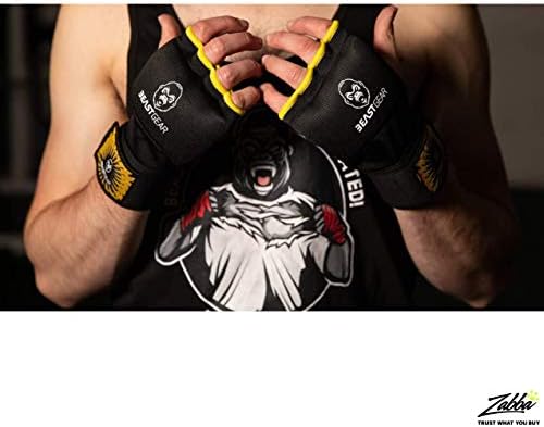 BEAST ENGRENAGEM DE MAÇÃO PARA Luvas de boxe - Gel interno masculino e feminino Praços rápidos para esportes de combate,