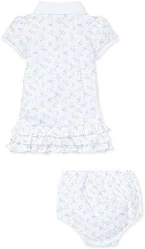 Ralph Lauren Baby Girl Ruffled Polo Dress & Bloomer Set