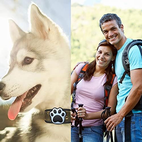 Lechivée Airtag Dog Collar Caso, 2 pacote de pacote de rastreamento de suporte de pacote Compatível com tags de ar GPS, laço de