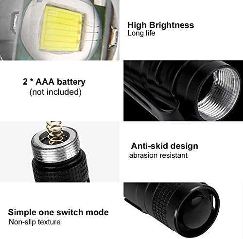 Mini lanterna, 1pc portátil Flash Light Ultra Bright LED lanterna Mini Pock -Shape Pocket Torch, 13,3 x 1,5 cm