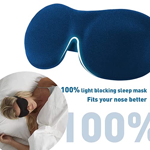 3 máscaras de dormir embalagem para mulheres tampas de olho em blecaute para homens adormecidos com alça ajustável confortável e macio