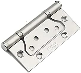 Ganfanren 10 pcs aço inoxidável dobra dobra dobra de tons de prata móveis hardware hinge hinge da porta