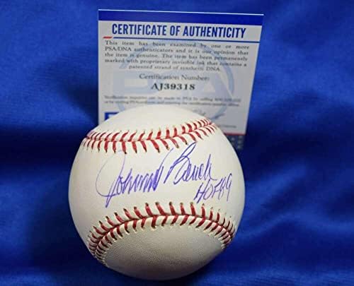 Johnny Bench PSA DNA HOF 89 AUTOGRAFIA A MAGAR LAGET OML Baseball Assinou - Baseballs autografados