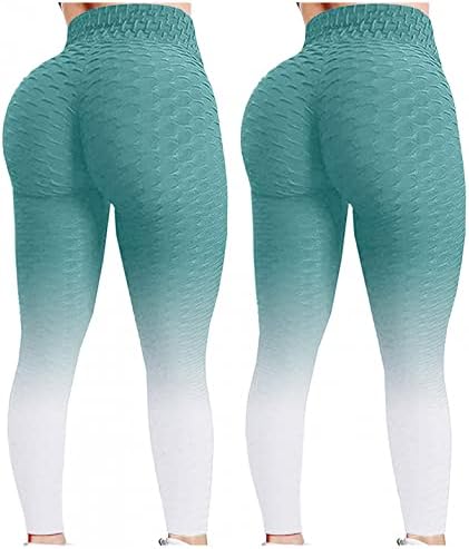 Calças de ioga NYYBW para mulheres 2 peças de cintura alta ioga calças atléticas perneiras de compressão calças de ginástica executando calças calças de calça