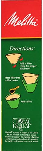 Melitta 4 Cone Coffee Filters, Brown natural, 100 contagem de 600 filtros totais