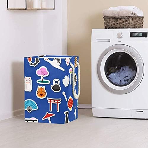 Viajar para Incomer para os ícones do Japão Conjunto 300d Oxford PVC Roupas impermeáveis ​​cestas de lavanderia grande para cobertores