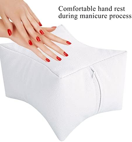 Resto de braço de unha Kuyyfds, almofada de unha Manicure de couro suave Manicure Manicure Rest Cushion Dual Use travesseiro