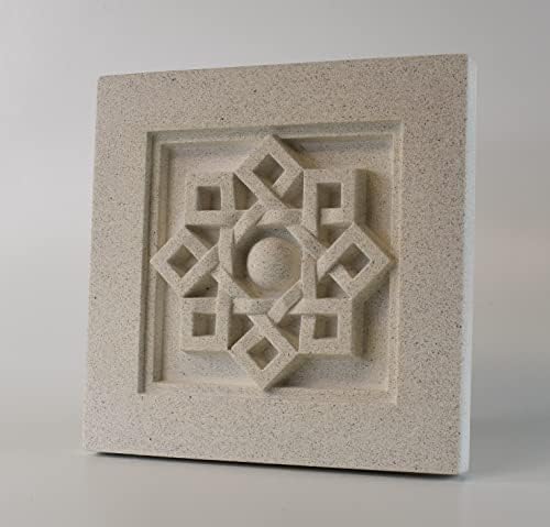O Pineapple Grove projeta o ornamento de placa de ladrilhos 3D de alívio do BAS Sculpted BAS, pedra fundida sólida, design