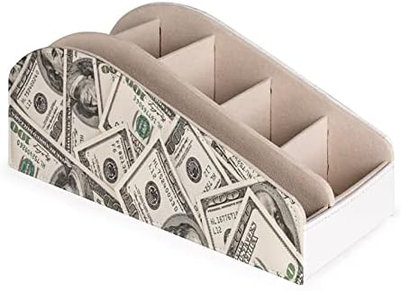 Dinheiro American Cem Cem Dollars TV Totistas de controle remoto Organizer Box Pen Pencil Storage Storage Caddy com 6 compartimento