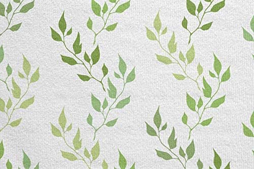 Toalha de tapete de ioga de folhas de Ambesonne, folhas de azeitona simétricas e galhos ondulados com padrões de ilustração