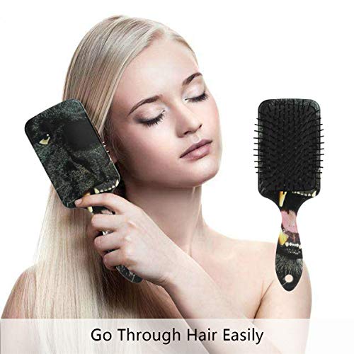 Vipsk Air Almofada Escova de Cabelo, Lion preto colorido de plástico, boa massagem adequada e escova de cabelo anti -estática