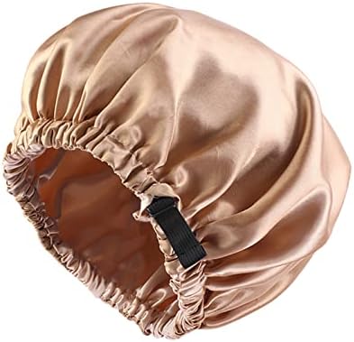 Capoto de cetim Tamanho ajustável da cabeça Sleep Silk Capuz para mulheres Caps de beisebol ajustáveis ​​de algodão lavado vintage