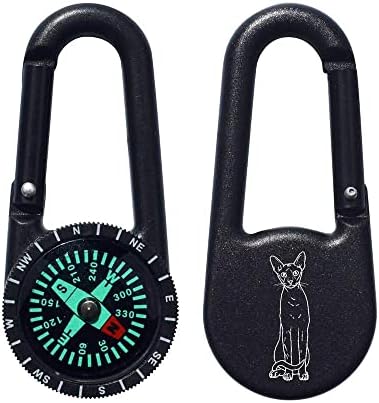 Azeeda 'Cornish Rex' Compass Keyring