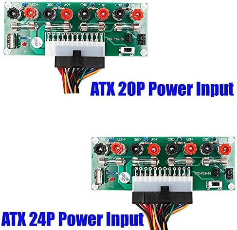 Upgrade versão 20/24 pinos ATX BENCHTOP PC Adaptador de fuga de energia