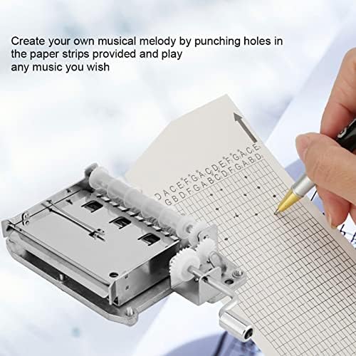 Vifemify Music Box, DIY 30 notas Fita manual Motion Punch, 20 fita Tape Music Tool Kit para presentes de música personalizada