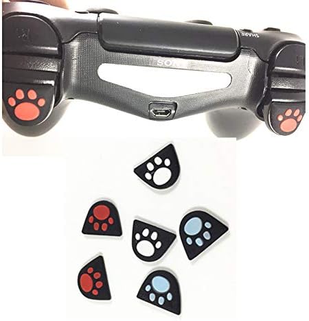 Jayamer L2 R2 Botões de gatilho Tampa de capa de silicone para PS4 Controlador Cat Paw