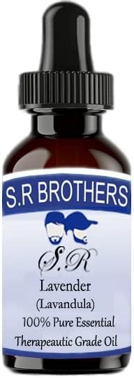 S.R Brothers Lavender Pure & Natural Terapeautic Grade Essential Oil com conta -gotas 50ml