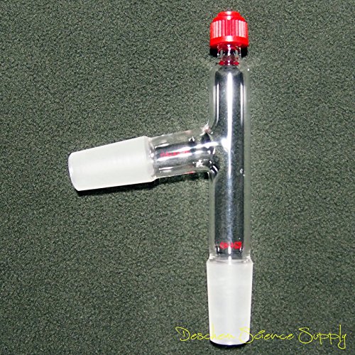 Deschem 24/40, adaptador de destilação de três vias com rosca, tubo termômetro de parafuso de plástico de 3 vias
