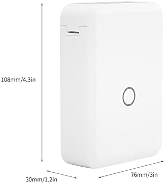 Fabricante de etiquetas D110 portátil Wireless Connect Rechargable Mini Label Printer com fita para telefone compatível com a Office Office Organization White