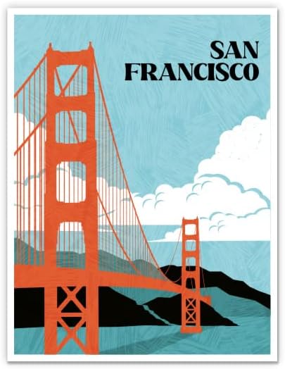 São Francisco Golden Gate Bridge California - Adesivo de Vinil de 3 - Para Laptop Water Bottle Phone - Decalque impermeável