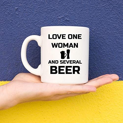 Copo de cerveja de caneca de cerveja - Love Woman Beer - álcool alcoólico bebendo alcoólatra de copos de canecas de 11 onças