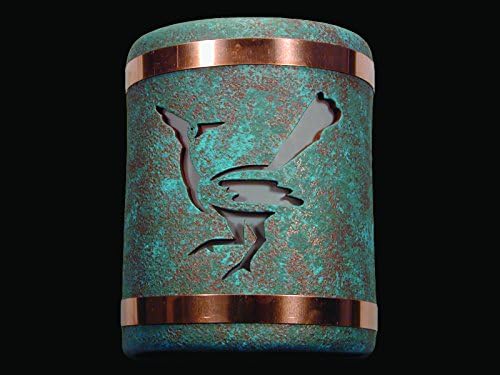 Southwest Roadrunner Center Cut-Raw Raw Copper Bands-Raw Raw Turquesa-Indouor Indound Outdoor-9 Half redonda de altura fechada SCONCE