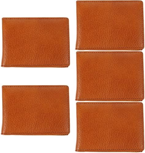 SHERCHPRY 5 PCS Contêiner passaporte Certificados portáteis de cartões portáteis Identificação de cartão de crédito Simple Credit Wallets Pasta Protector Leather Holder útil carteira de motorista fino com