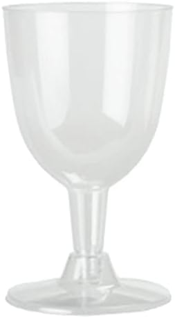 10 PC Clear descartáveis ​​copos de vinho descartáveis ​​Faixa de champanhe de plástico 5,5 onças