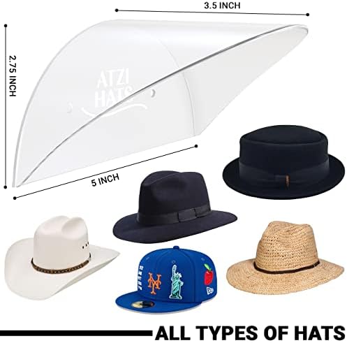Capacete de chapéu atzi Capace de beisebol Fedora Western Cowboy Trucker Helter Hat Hat Hat Hat Display Rack Todos os tipos