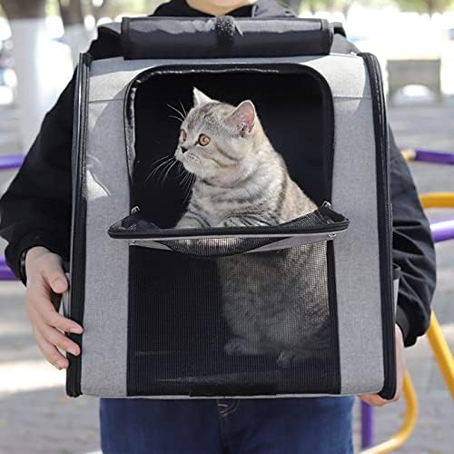 WSSBK Backpack Pet Macke Bolsa de gato de dissipação de calor respirável Carregar o cão oxford respirável carregando