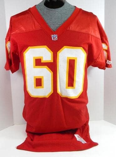 Kansas City Chiefs Mike Baab #60 Jogo emitido Red Jersey 48 DP33063 - Jerseys de Jerseys usados ​​na NFL não assinada