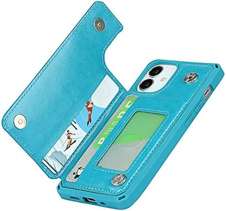 Shunjetech para iPhone 12 Mini Case, para iPhone 12Mini Case, [titular do cartão de crédito e capa de carteira de caça