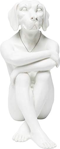 Kare Deco Figura Gangster Dog Cream, branco, 17 x 26 x 33 cm