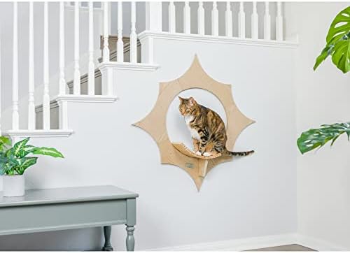 Prateleiras de parede de gato em forma de sol armarkat, modernos gatos de escalada montados na parede móveis