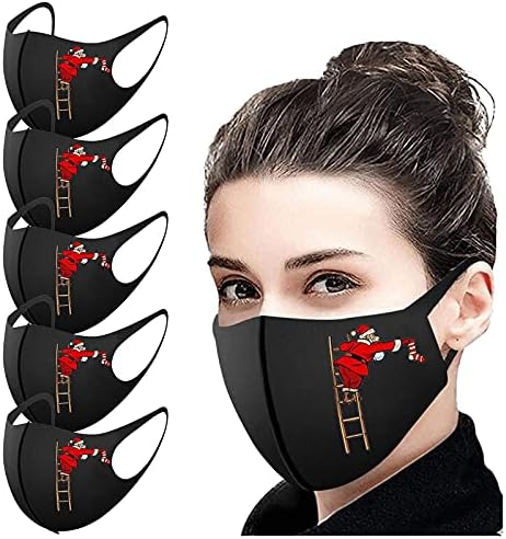 5pcs máscara de máscara de seda de seda de gelo de Natal para adultos